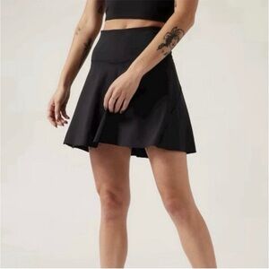 Athleta High Rise Athletic Tennis Skort 19.5" black size 14 skirt golf